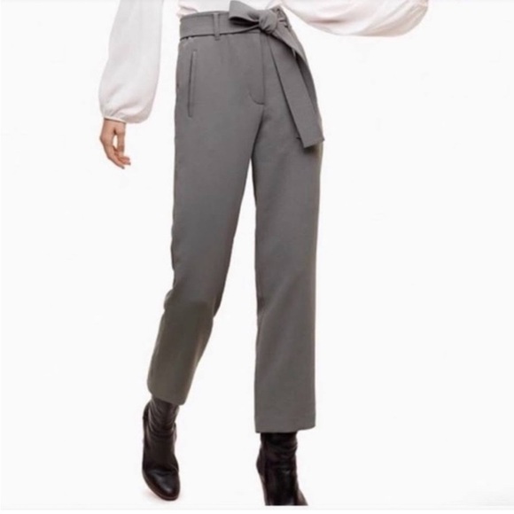 Aritzia Wilfred Jallade Tie-Front Pants in Gull Grey - Picture 1 of 7